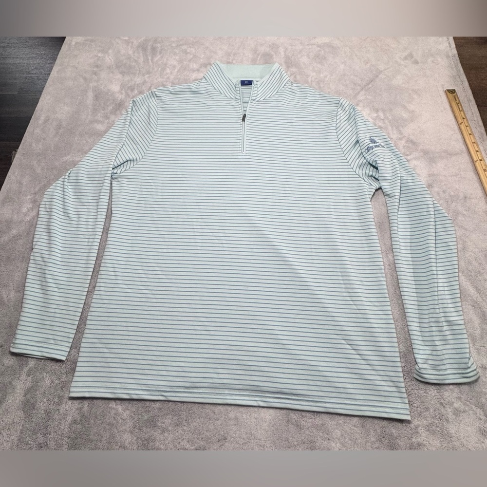 FootJoy Mens XL Golf Pullover King & Prince Beach & Golf Resort Striped 1/4‎ Zip